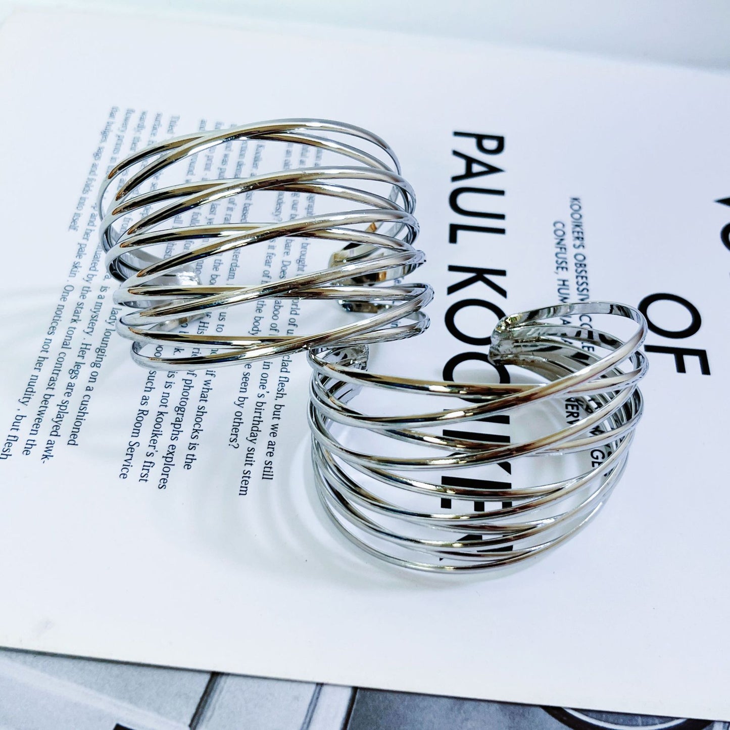 Simple Hollow Semicircle Opening Trend Geometric Bracelet