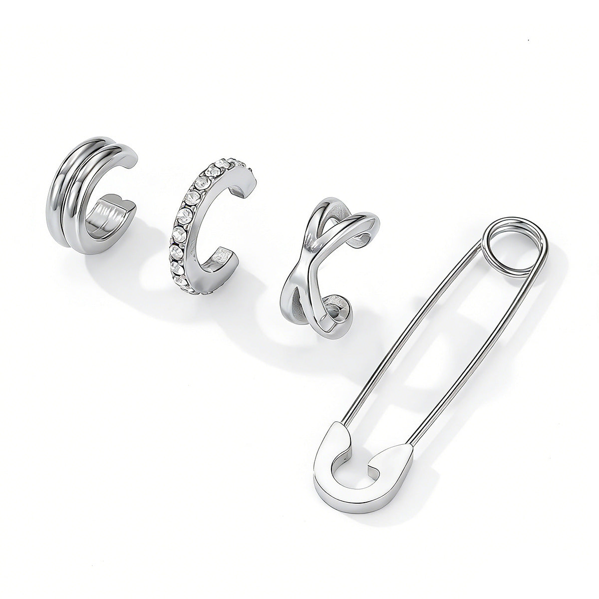 Stainless Steel Pin Stylish Water Drop Ear Clip