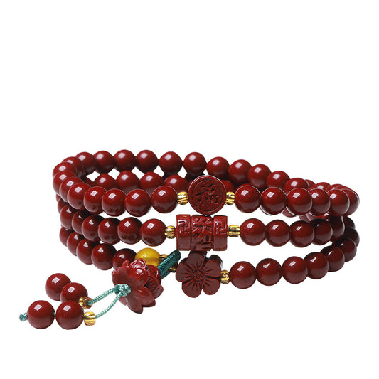 Women's Ore Cinnabar Three-ring Natural Purple Gold Bracelets