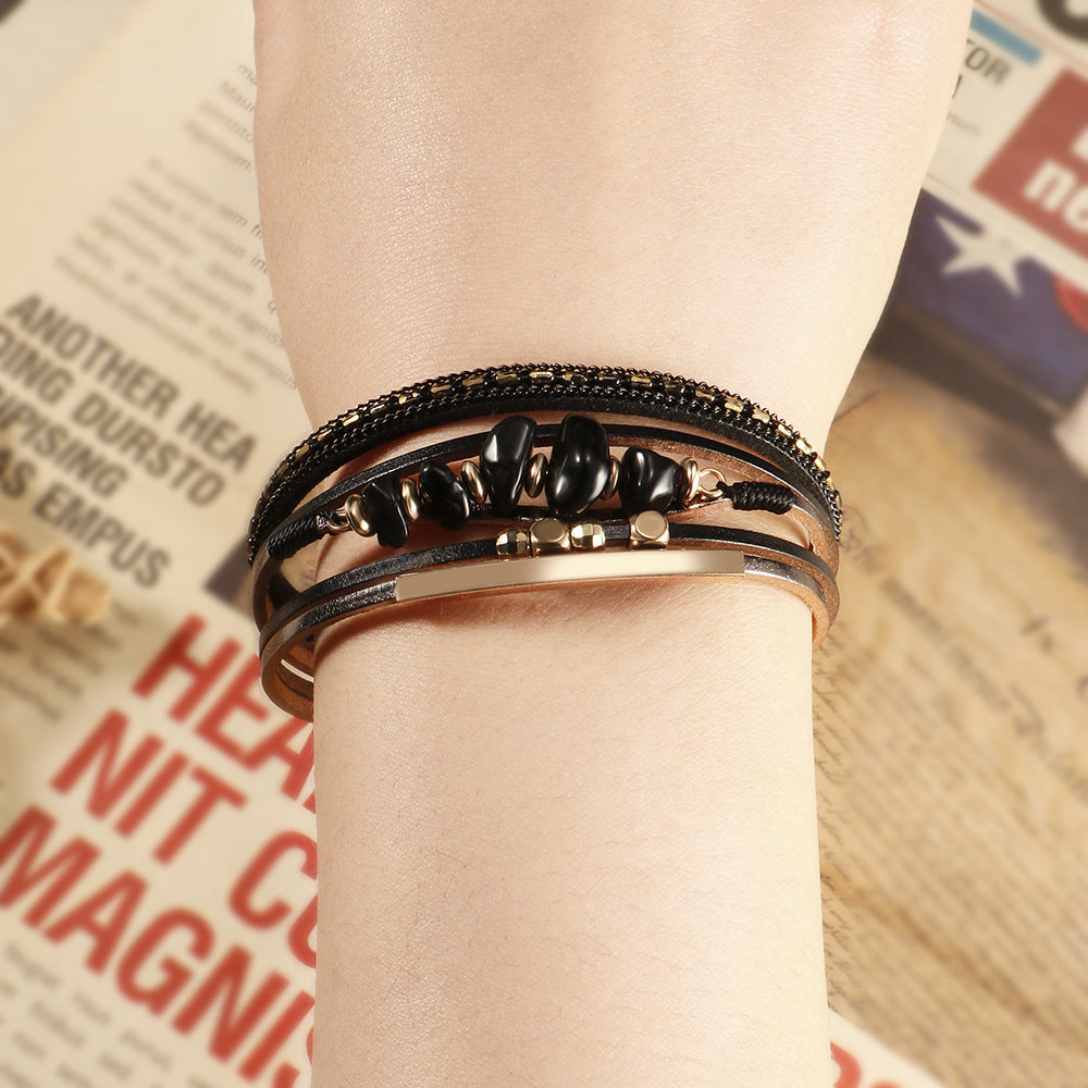 Copper Tube Design Bohemian Fashion Magnetic Bracelets