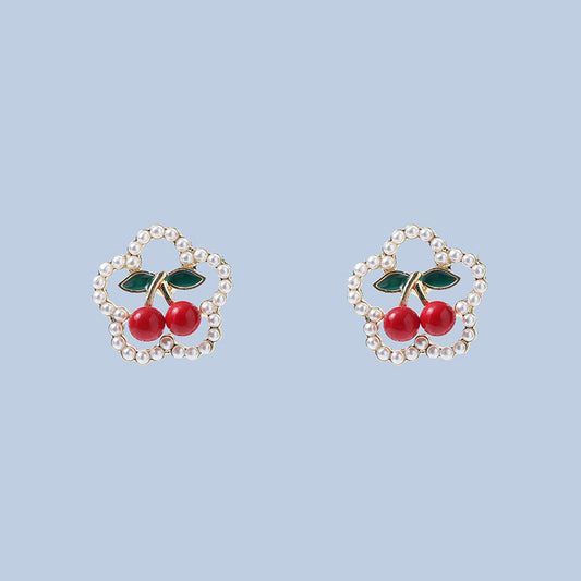 Women's Flower For Sweet Girly Pearl Without Pierced Ear Clip