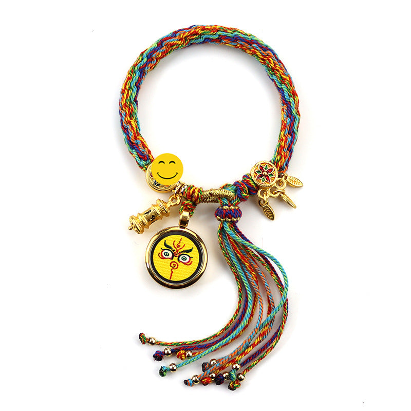 Buddha Colorful Style Reincarnation God Wealth Carrying Strap Bracelets