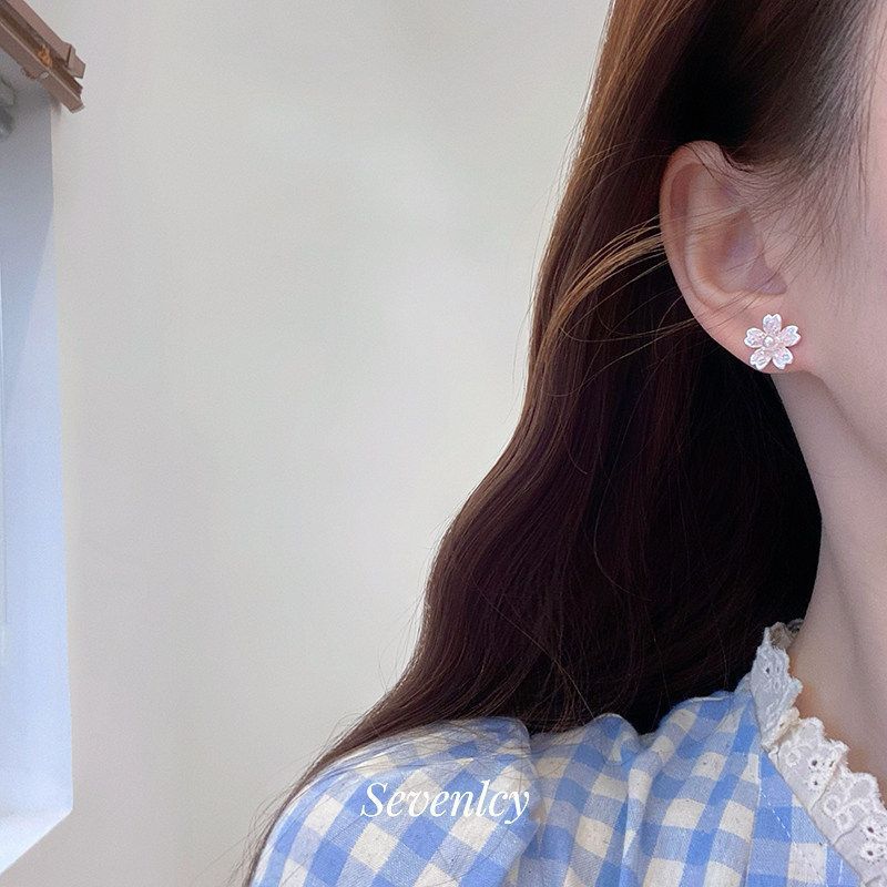 Cherry Blossom Special Interest Cute Flowers Fresh Spring Story Flower Earrings