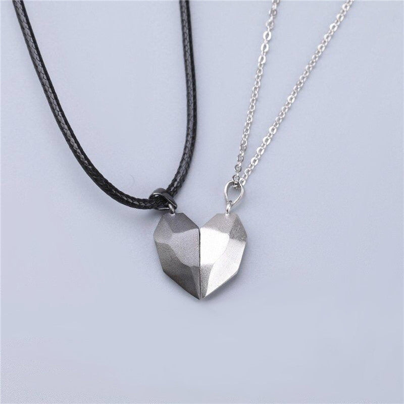 Women's & Men's Love Magnet Couple Color Matching Minimalist Creative Stone Necklaces