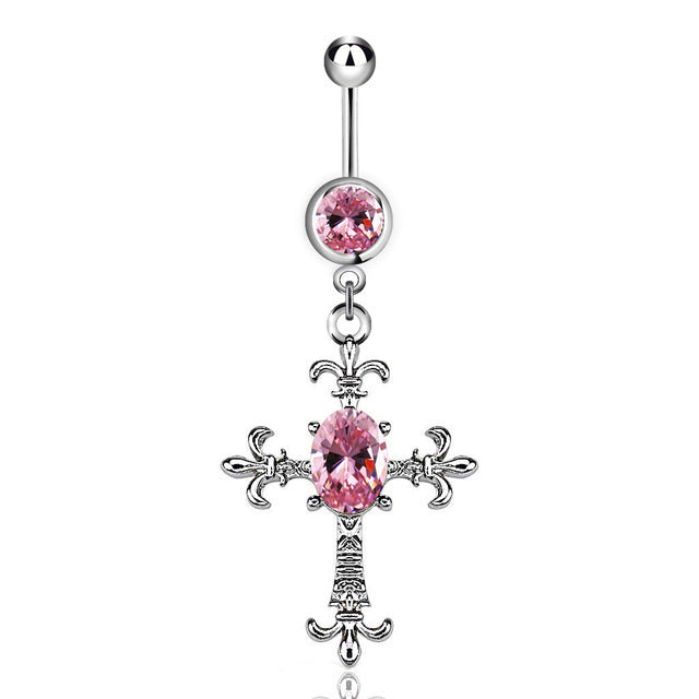 Cross Belly Navel Human Body Piercing Rings
