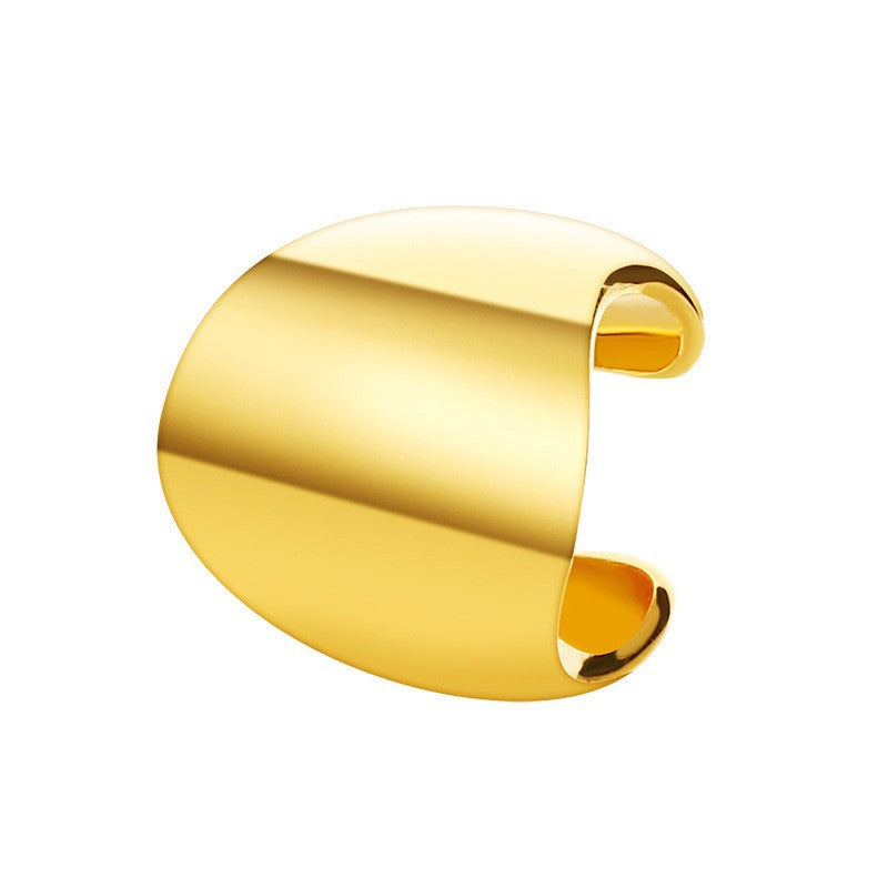 Women's & Men's Simple Metal Polished Punk Retro Geometric Rings