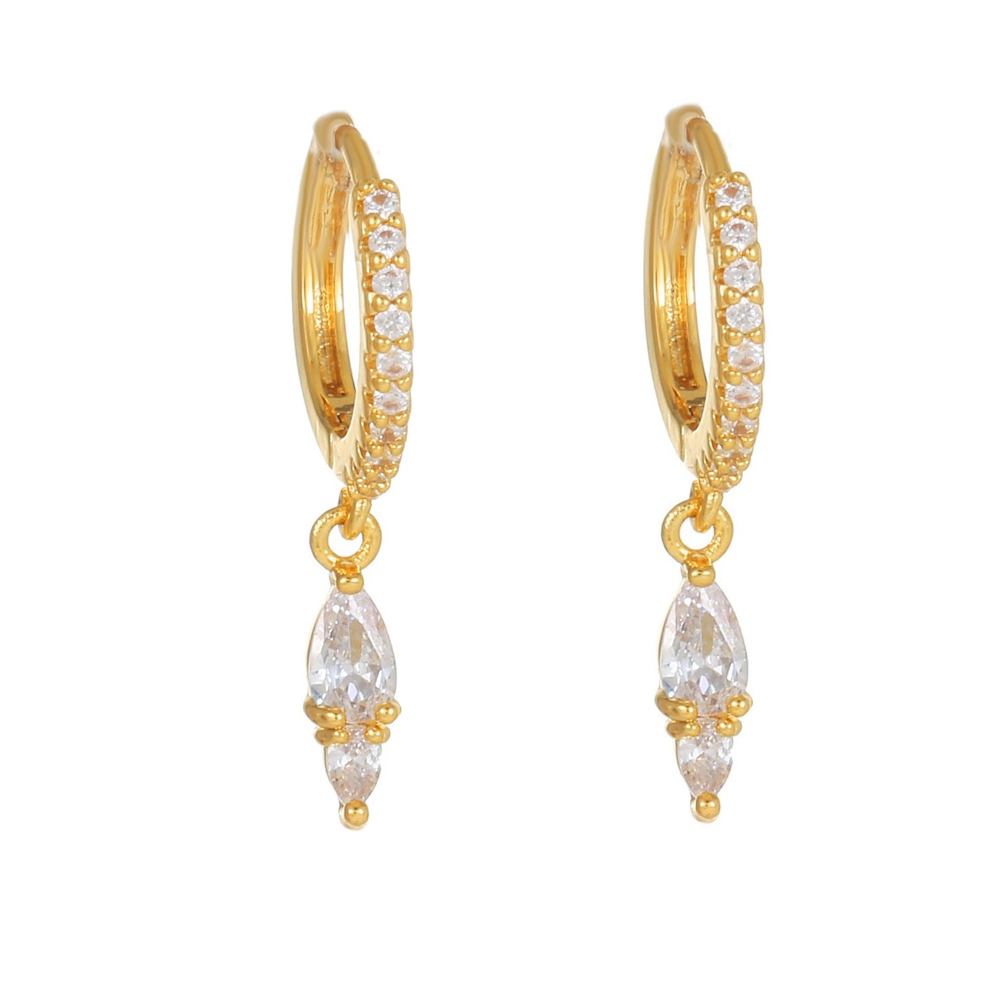 Trendy Suit Geometric Zircon Ear Ornament Earrings