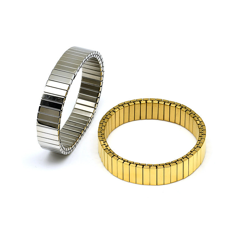 Stretch Watch Band Simple Personality Gold Bracelet