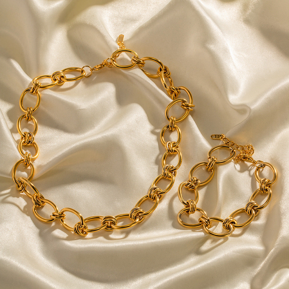 Gold Thick Chain Stainless Steel Titanium Bracelets