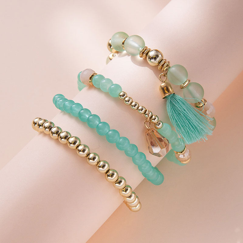 Women's Tassel Micro Glass Bead Design Sense Niche Bracelets