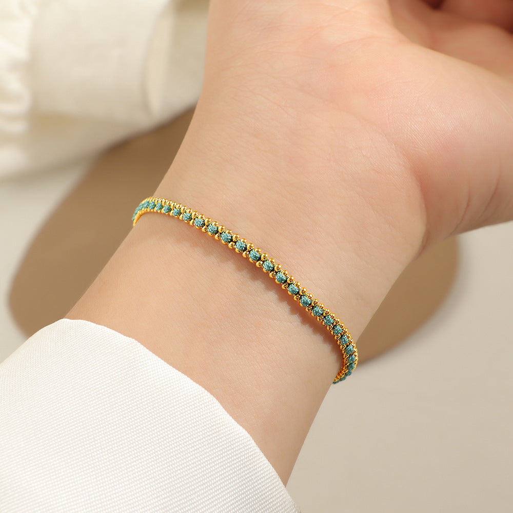 Round Beads Gold Woven High-grade Light Luxury Exquisite Red Bracelets
