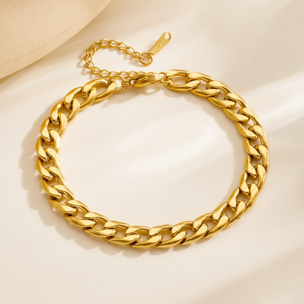 Elegant Charm Stainless Steel Diamond Gemstone Bracelet