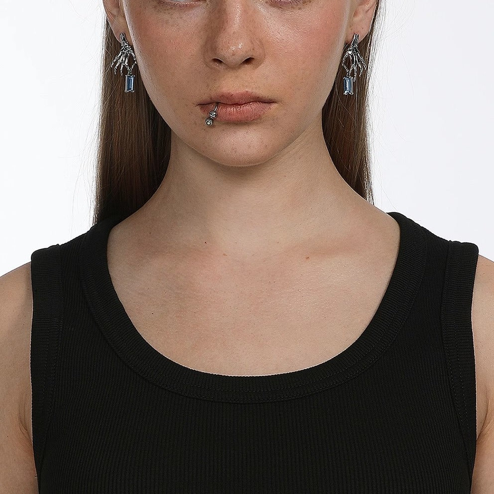 Women's & Men's Fashionable Skull Hand Bone Eardrops Personality Earrings