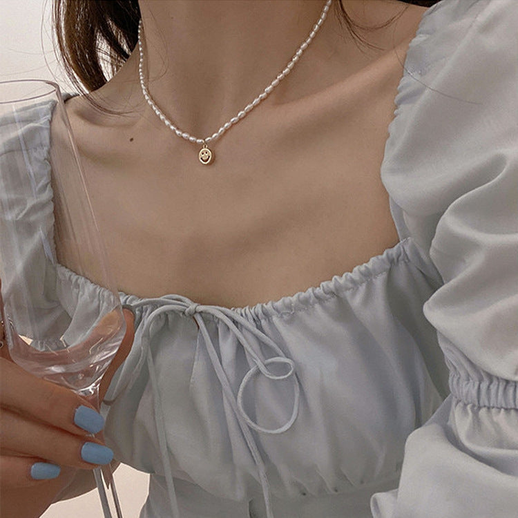 Women's Pearl French Retro Simple Graceful Elegant Necklace