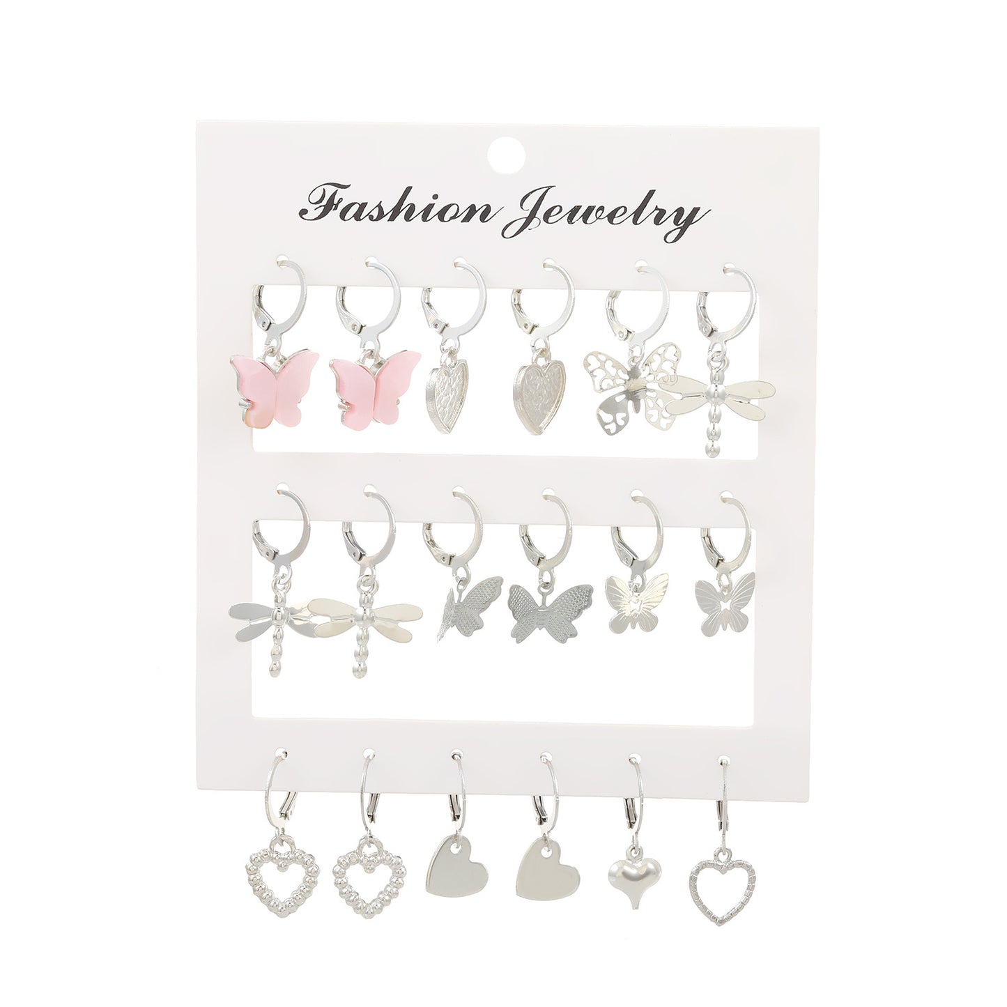 Simple Hollow Butterfly Ear Clip Set Earrings