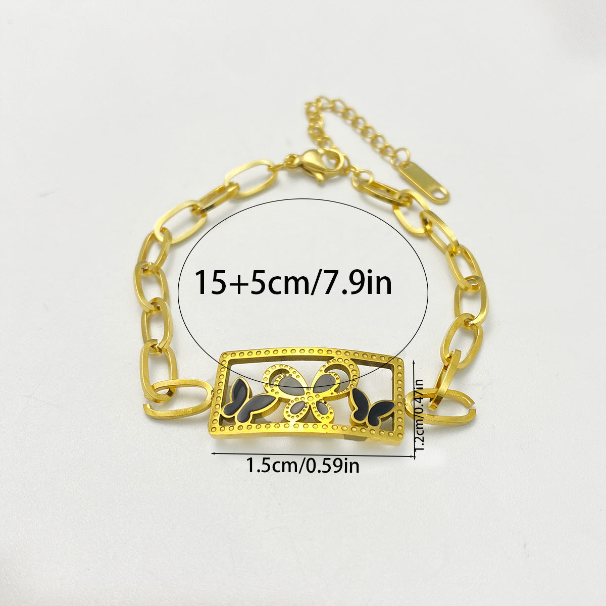 Hollow Butterfly Square Retro Design Minority Bracelet