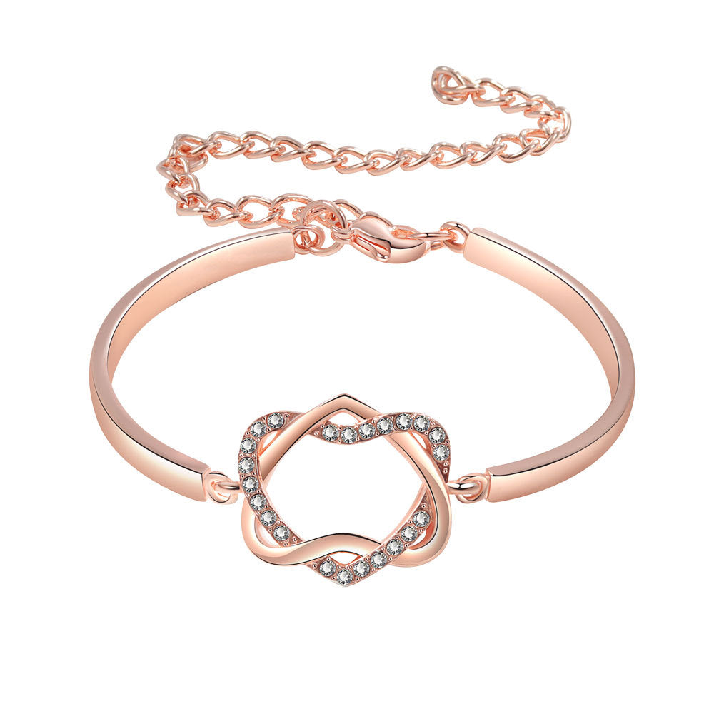 Ornement Simple strass en forme de coeur bonnes soeurs copines bracelets