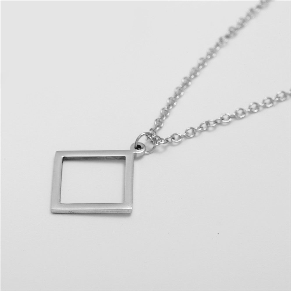 Men's Hip Hop Stainless Steel And Pendant Simple Necklaces