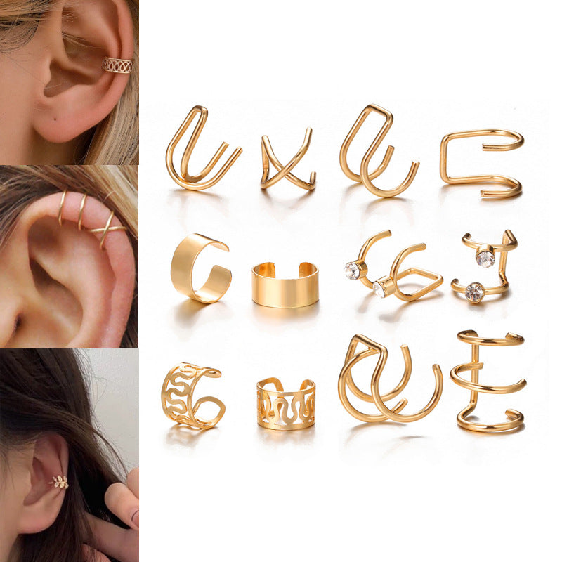 Women's Simple Fashion Elegant Earless Beautiful Circle Ear Clip