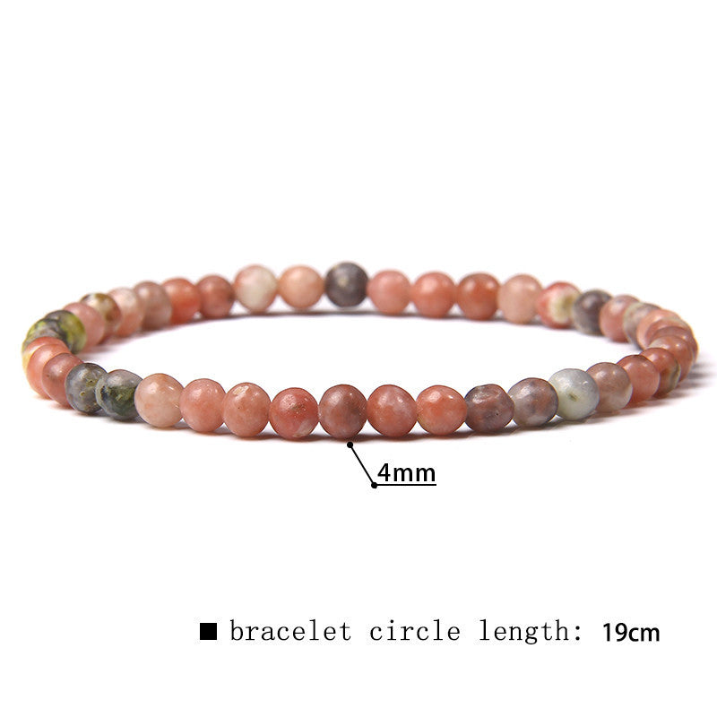 Women's Natural Stone Mini Energy Glossy Beads Bracelets