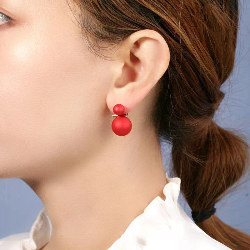 Boucles d'oreilles françaises personnalisées pour femmes et petites perles, capricieuses, simples, douces