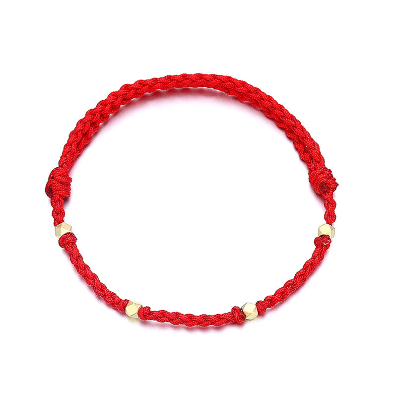 Cube Candy Braided Red Rope National Bracelets