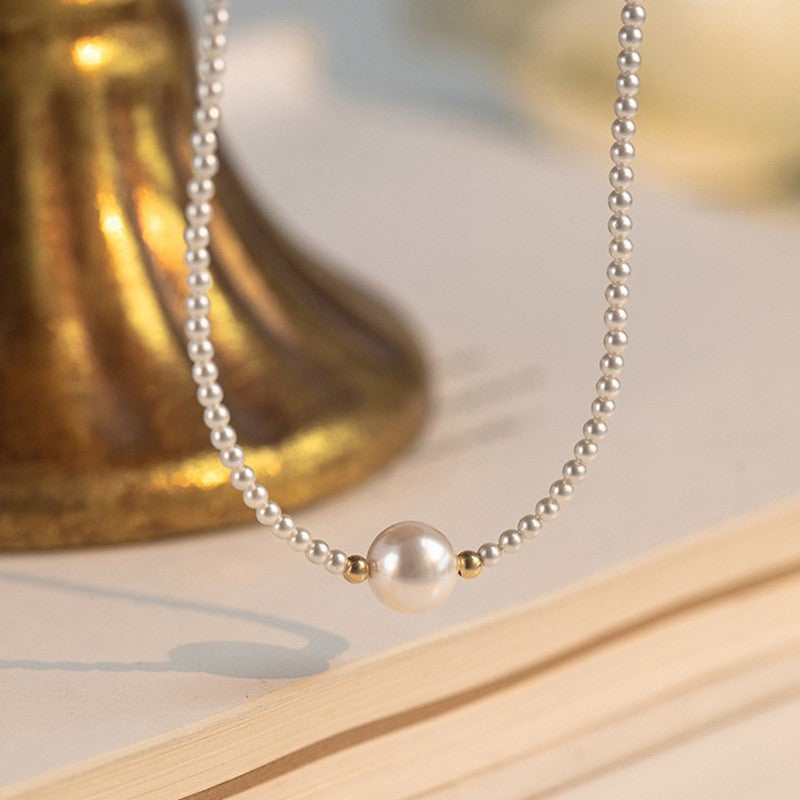 Glass Pearl High Sense Luxury Minority Fashion Commuter Clavicle Necklace