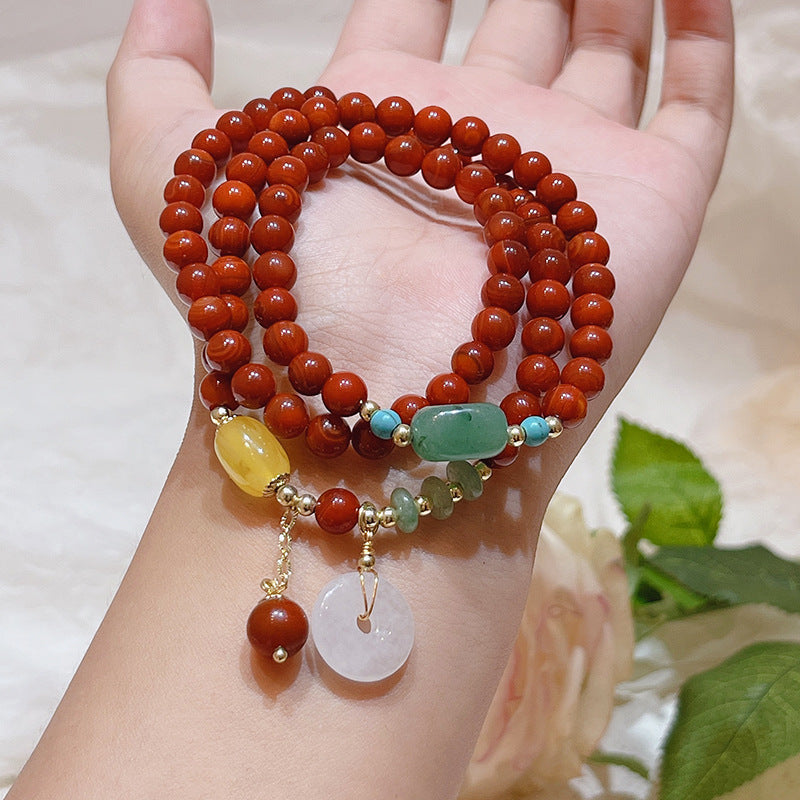 Agate Female Lucky Retro Ethnic Style Emerald Bracelets