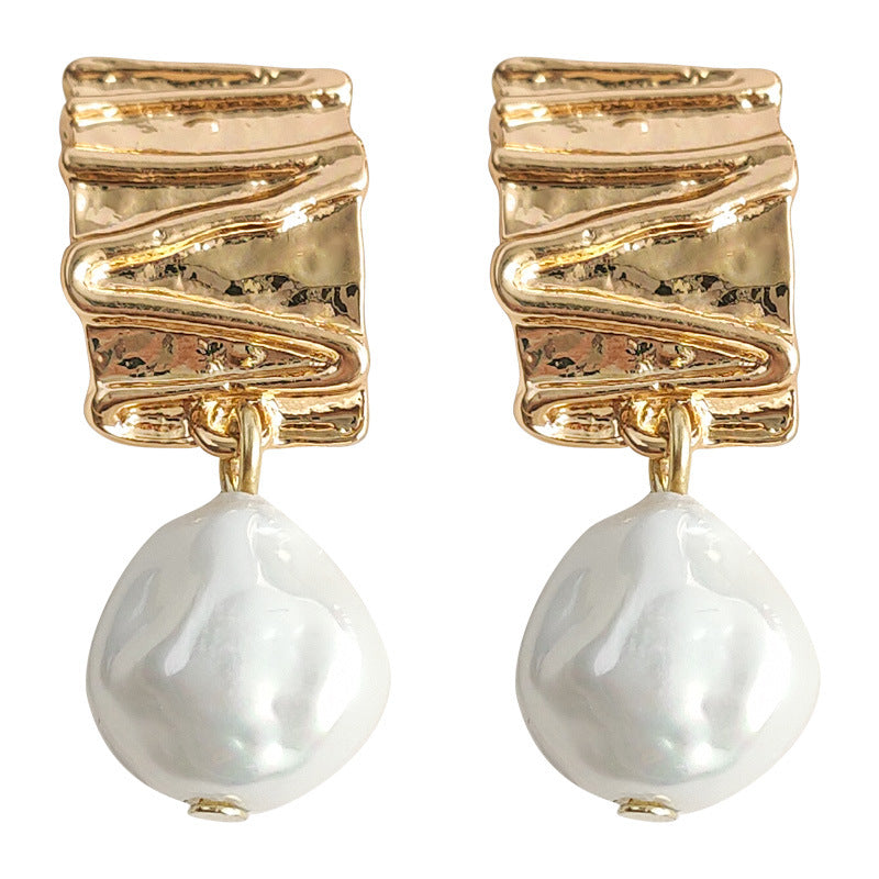 Women's Baroque Irregular Pearl Elegant Simple And Earrings