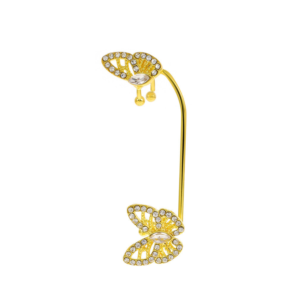 Cold Style Alloy Irregular Butterfly Ear Female Niche Personality Stud Earrings