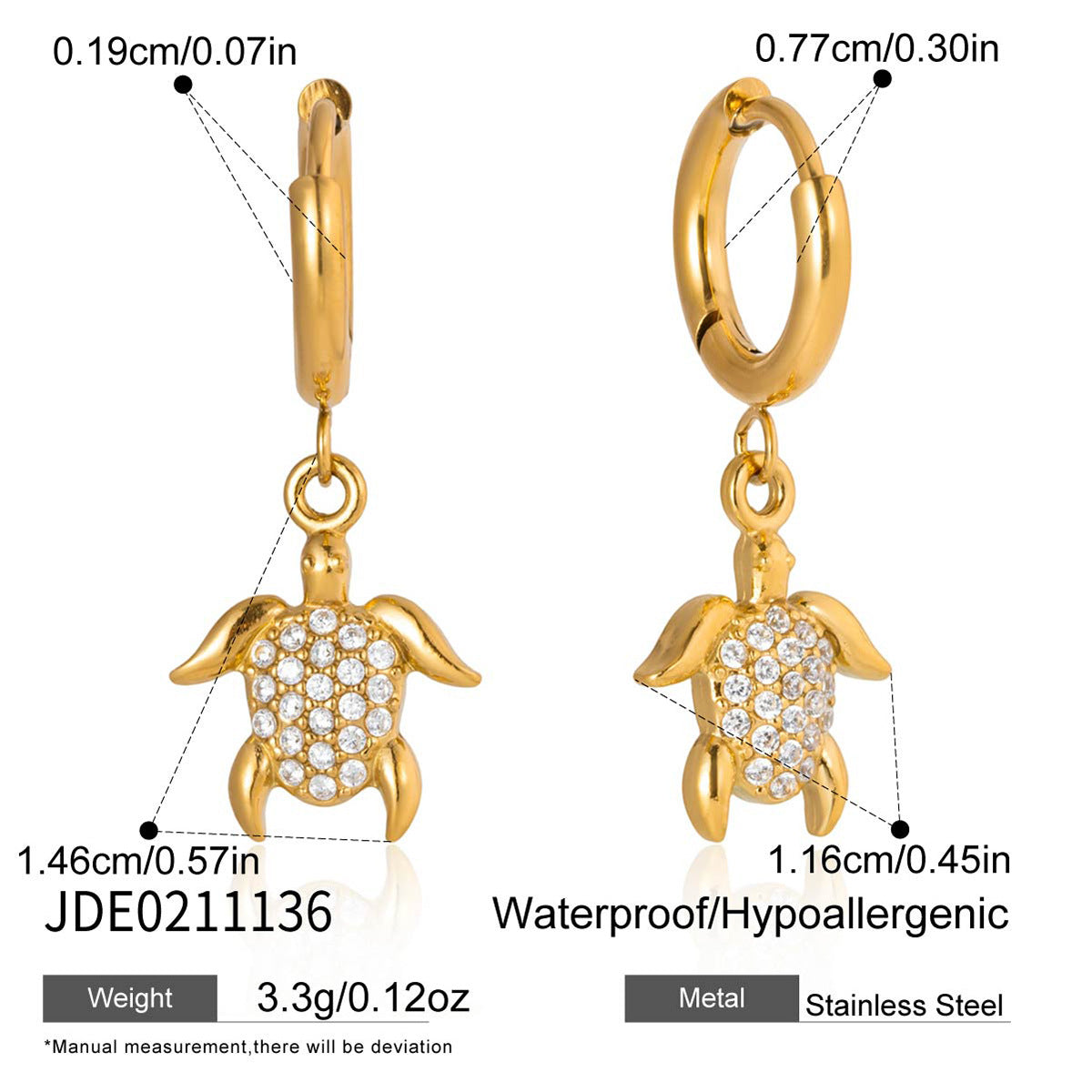 Gold Stainless Steel Zircon Marine Light Luxury High Sense Bracelets