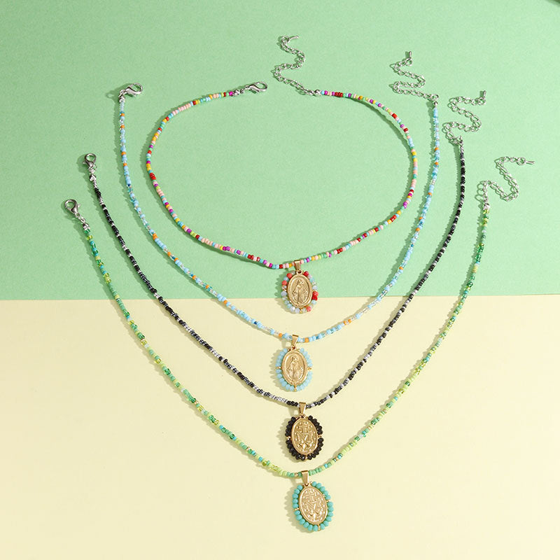 Natural Turquoise Trendy Wild Round Virgin Pendants
