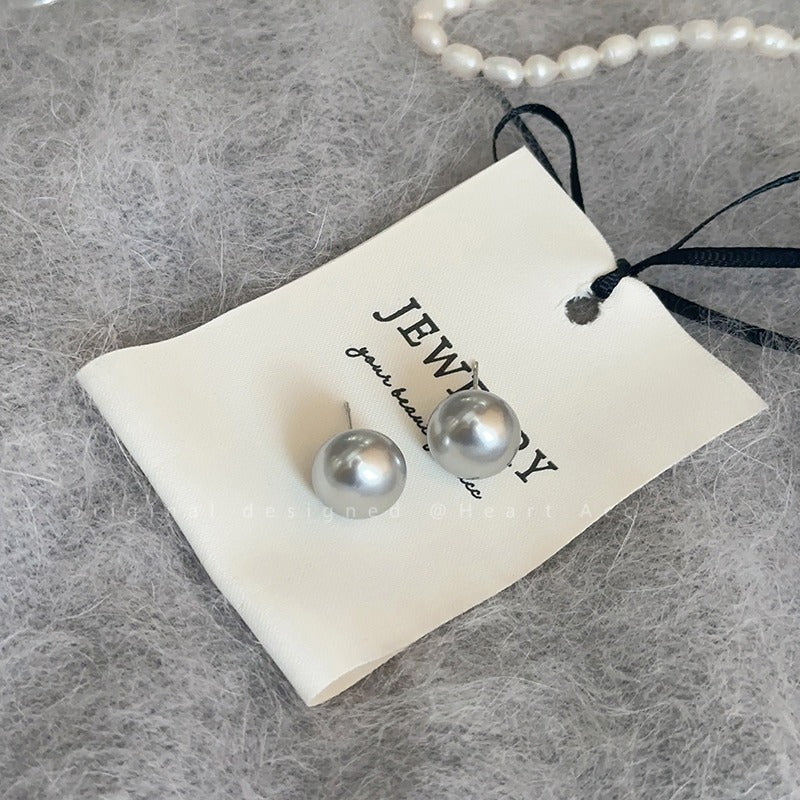 Women's Gray Pearl Light Luxury High-grade Elegant Wild Rings