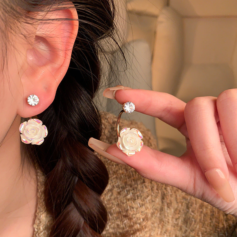 Women's Vacation Style Super Fairy Sweet Flower Seaside Colorful Little Wild Earrings