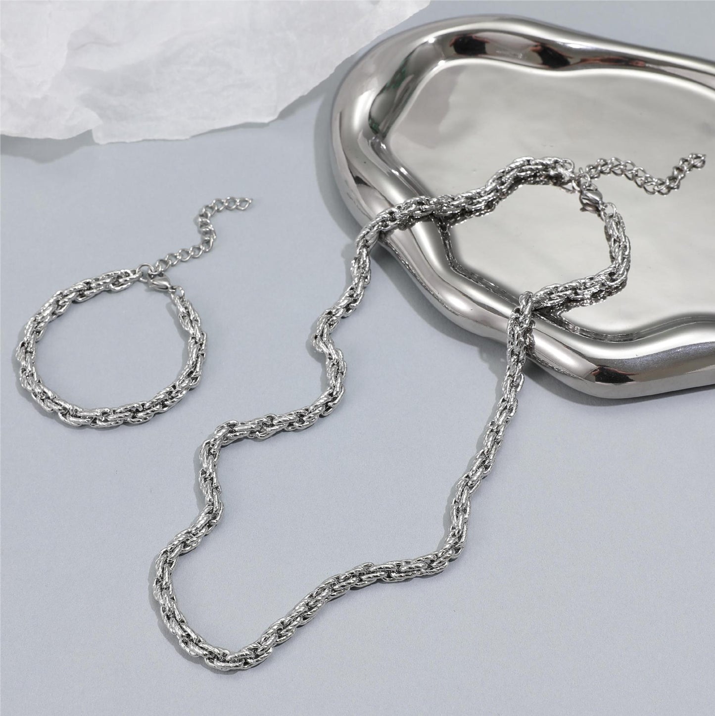 Boys Simple Basic Choker Titanium Steel Necklaces