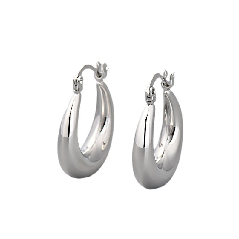 Personality Round Graceful Geometric Large Retro High-grade Earrings