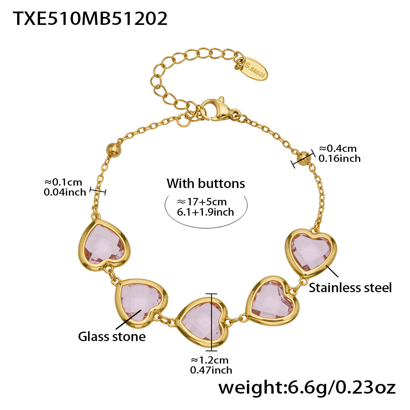 Cut Candy Color Heart-shaped Glass Stone Fashion Exquisite Stainless Rings