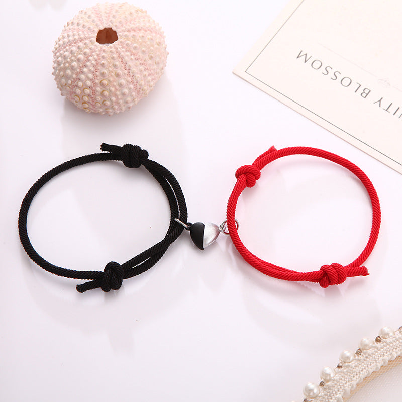 Milan Rope Couple Paire De Copines Portant Des Bracelets