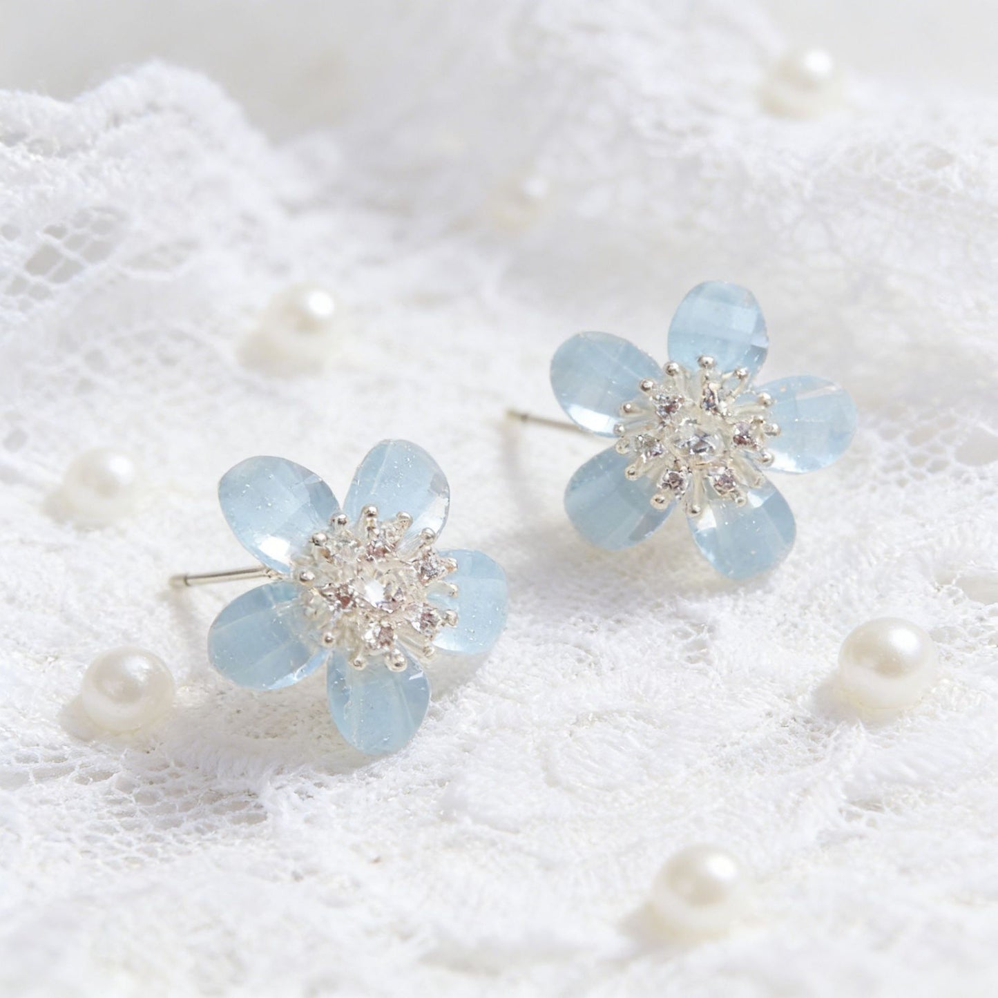 Cherry Blossom Flower Mori Gentle Unique Earrings