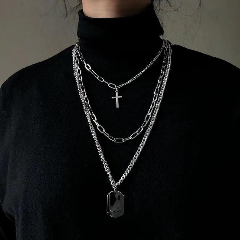 Pendant Korean Simple Sweater Twin Hip Hop Necklaces