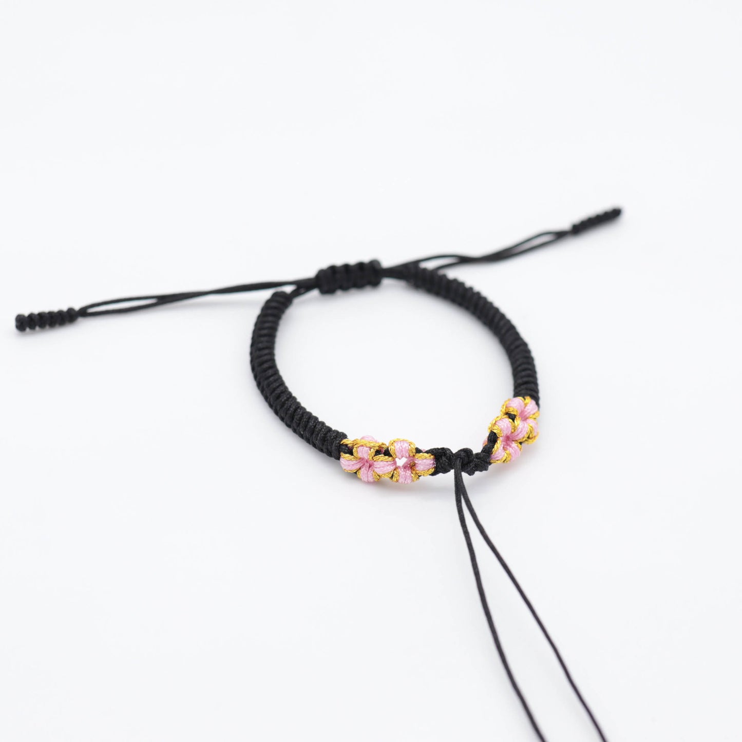 Knot Hand-woven Peach Blossom Carrying Strap Wearable Transfer Beads Bracelets