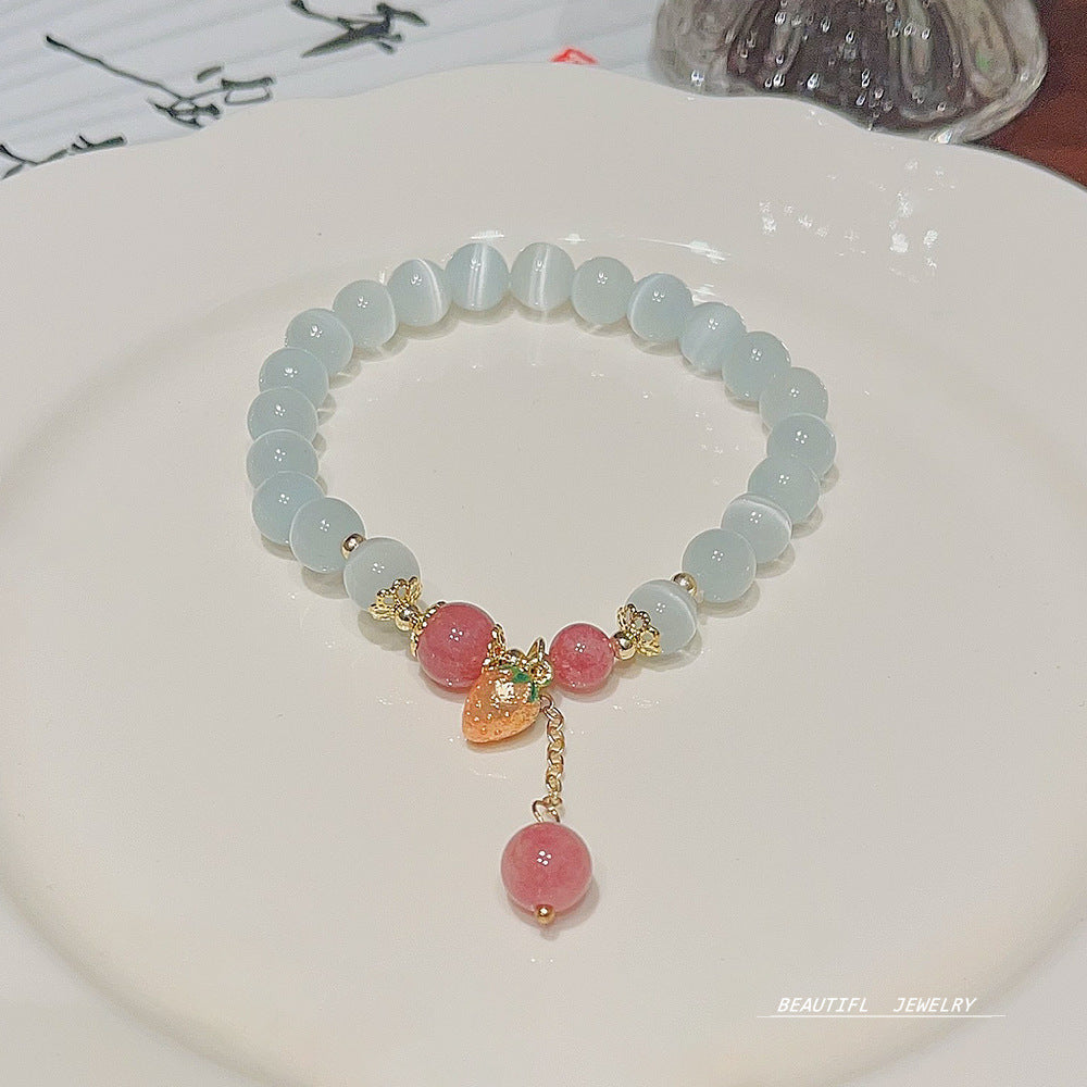 Bracelets créatifs en perles de cristal et pierre naturelle pour femmes, à la mode