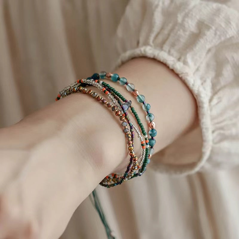 Bohemian Beaded Color Ethnic Style Hand-woven Design Bracelet