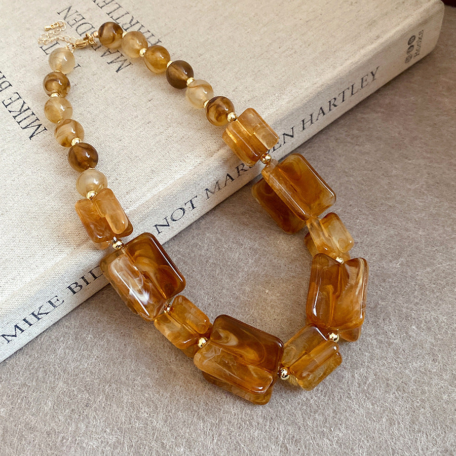 Dopamine Acrylic Beaded Sub Personality Light Luxury Bracelets
