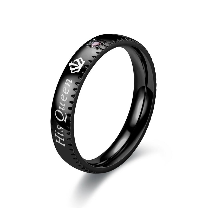 Temperament Wild Titanium Steel Pair For Rings