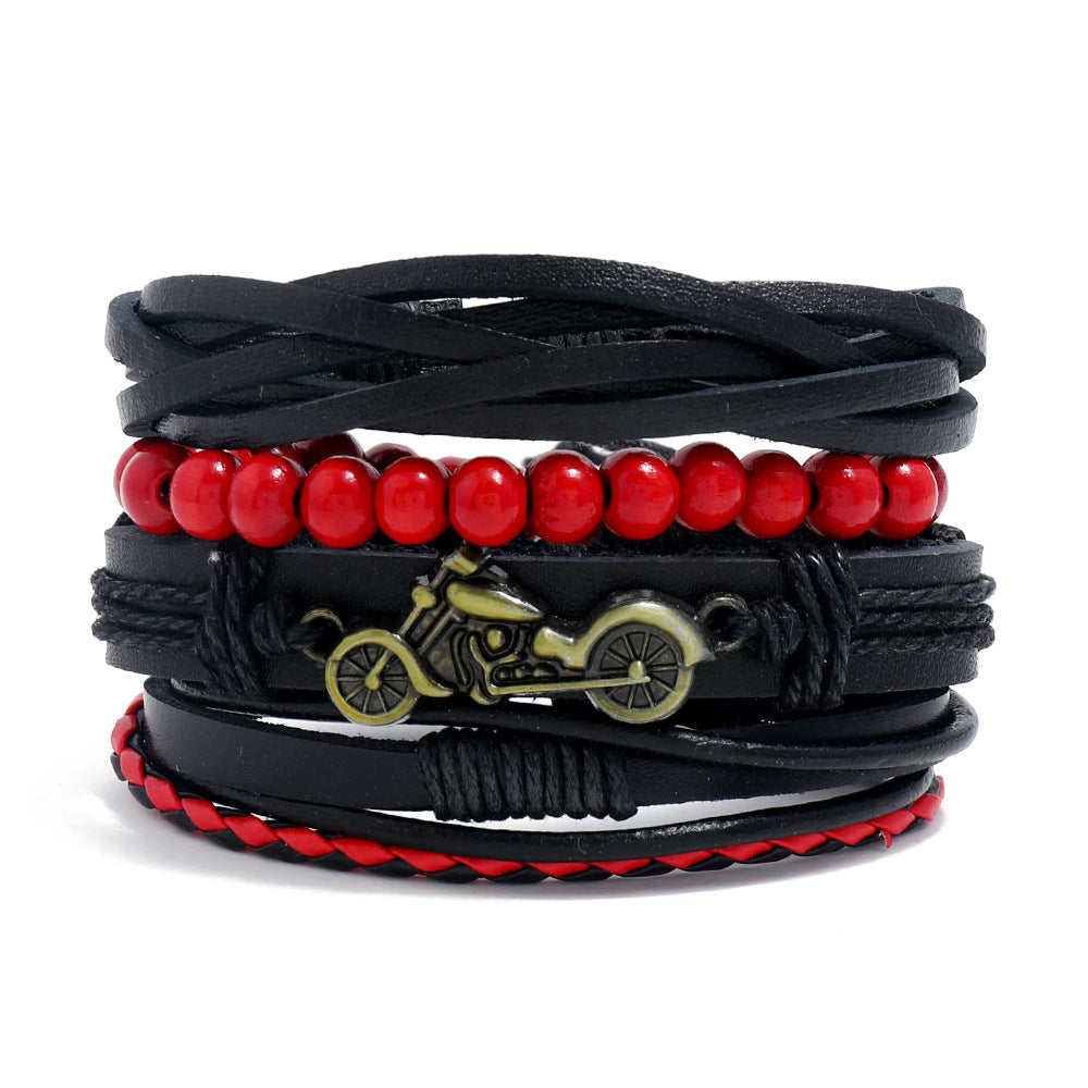 Women's & Men's & Simple Retro Set Braided Leather And Bracelets