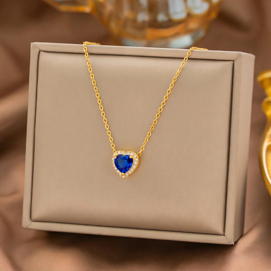 Micro Inlaid Zircon Love Three-piece Female Affordable Luxury Jewelry Set