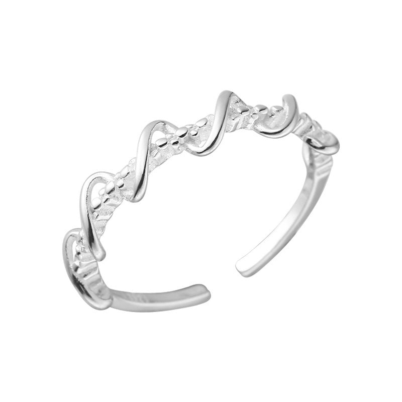 Wave Open Korean Style Simple Curve Fashion Rings