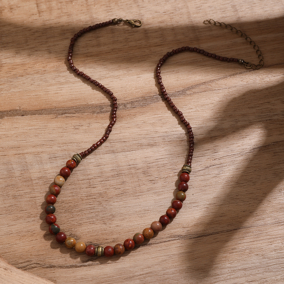 Chinese Retro Beaded Minority Wooden Bead Necklaces