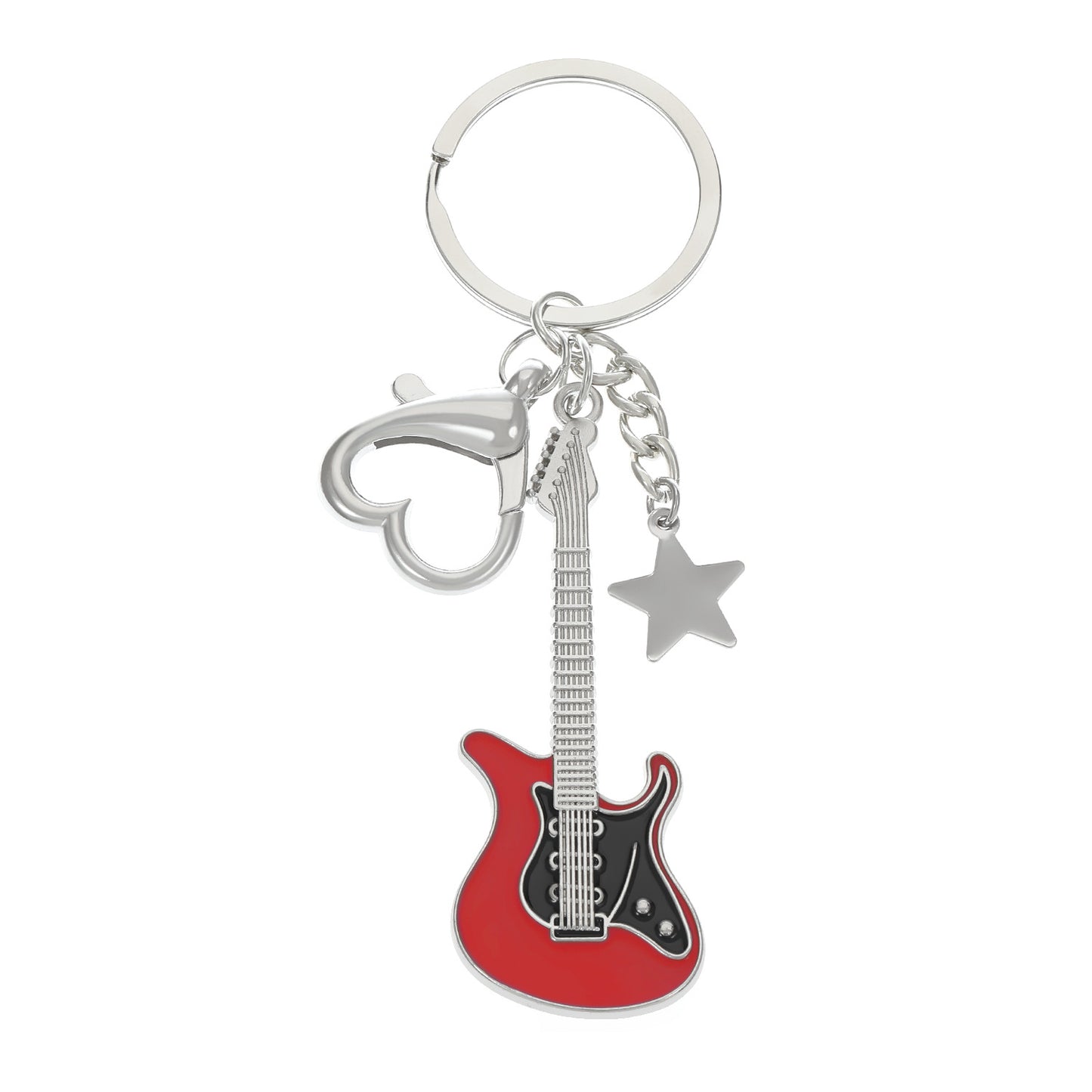 Women's & Men's Steel Guitar Punk Hip Hop Creative Design Electric Sweater Chain Jewelry Set